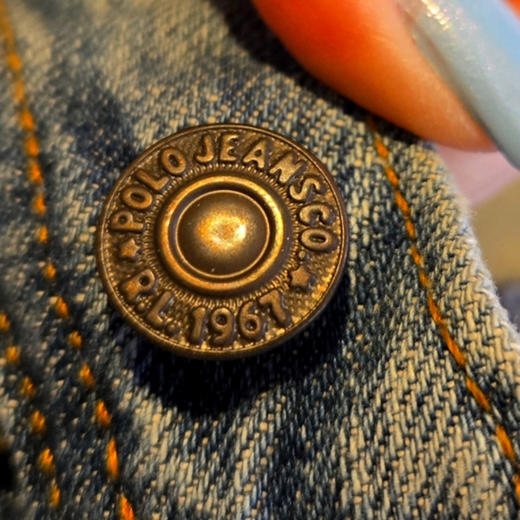 Polo Jeans Co Blue Denim Distressed Mini Skirt with Frayed Hem S 14 Never Worn - Picture 4 of 9